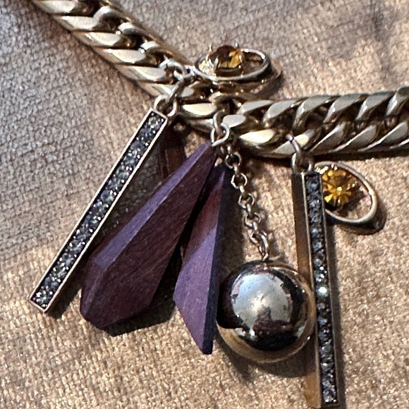 J. Crew Adjustable 17’ Necklace Chain Link Rope Cha Cha Dangle Jingle 5460 W - Picture 8 of 12